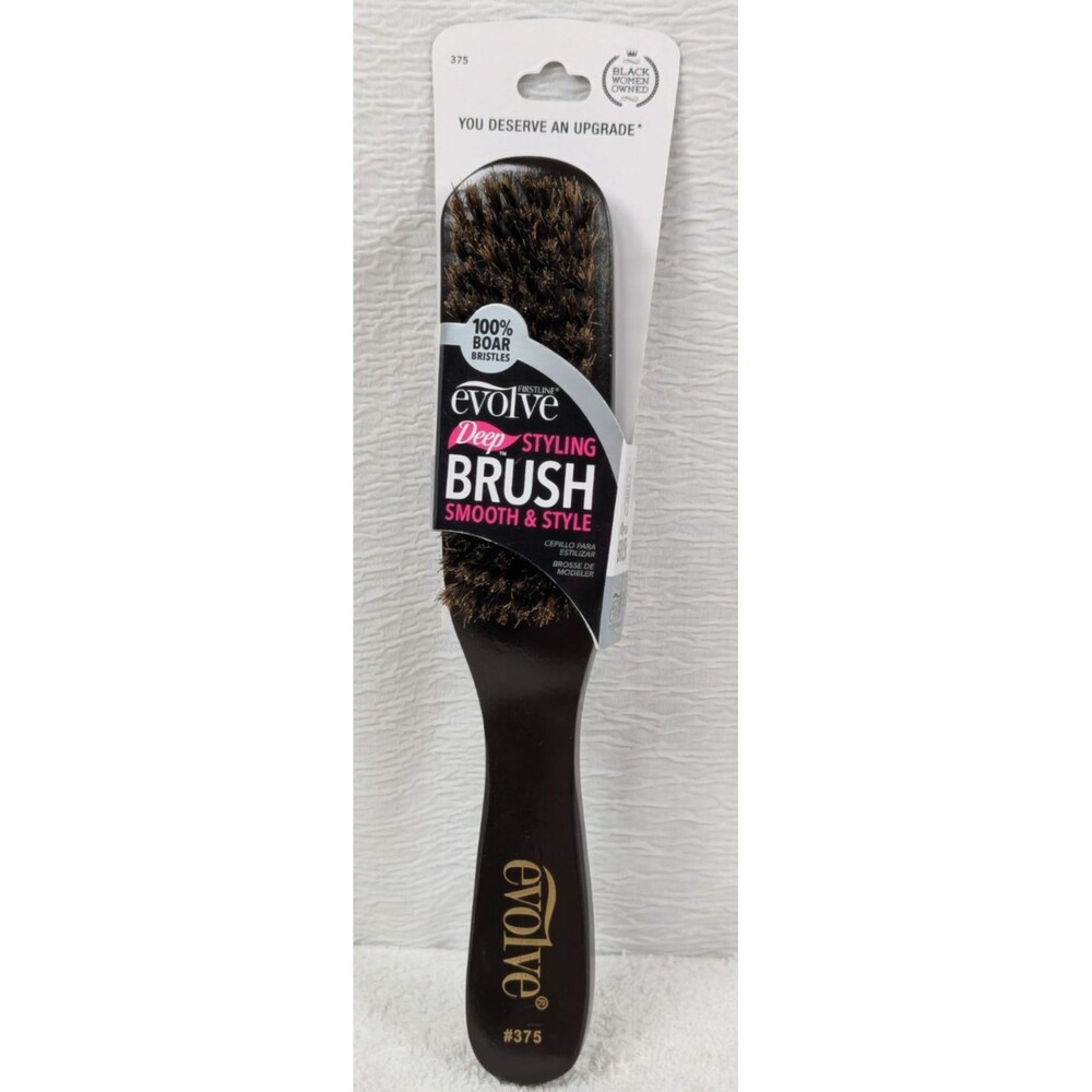 Firstline - Evolve - Boar Styling Brush - Smooth & Style - Dark Handle - #375